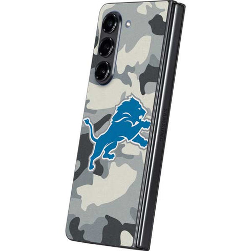 NFL Detriot Lions Camo Galaxy Z Fold5 5G Skin